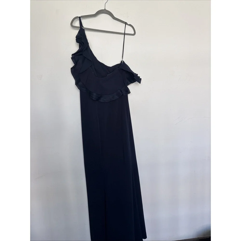 badgley mischka dress Size 12 Navy Cocktail Off The Shoulder